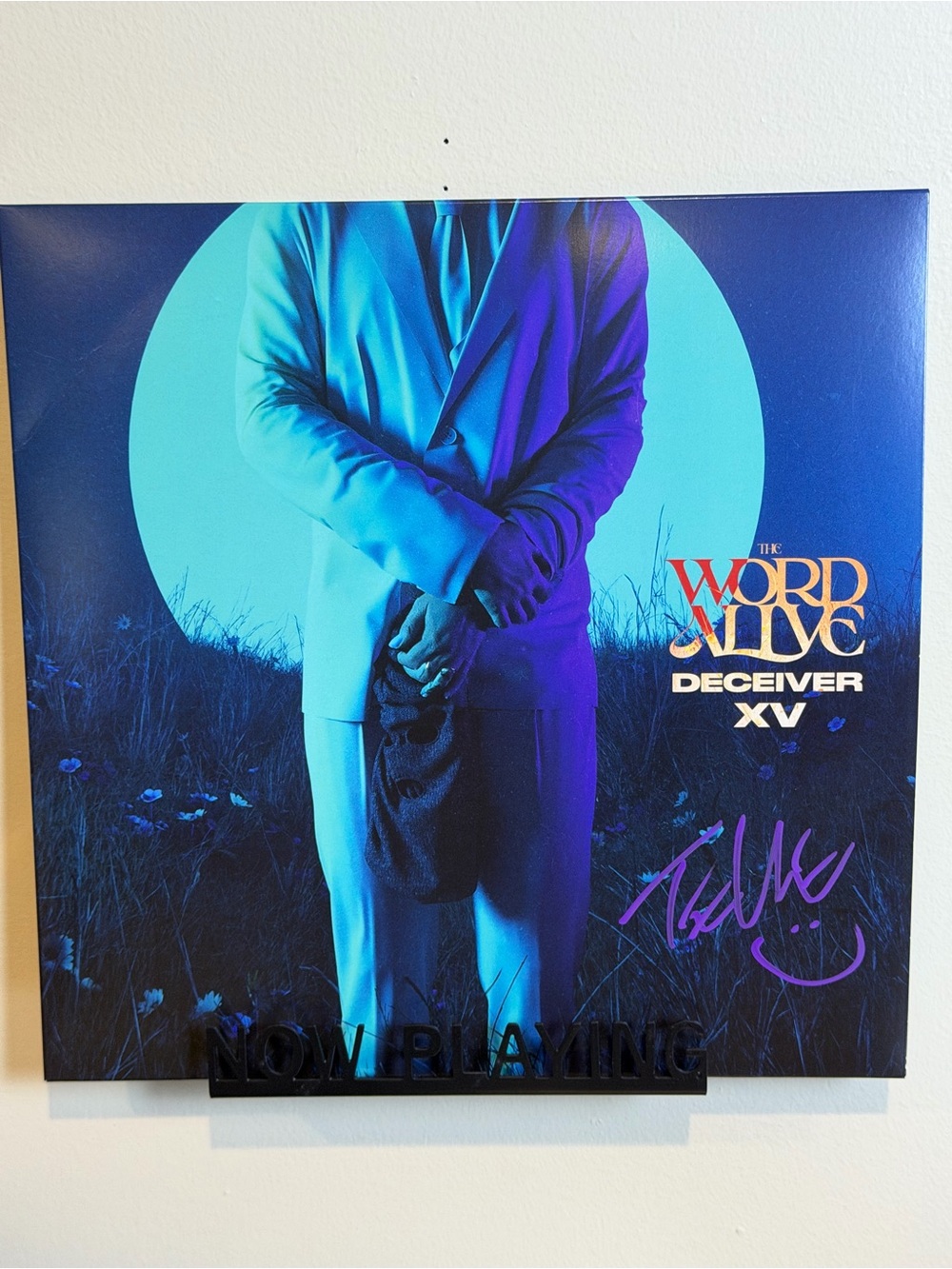The Word Alive "Deceiver XV" Vinyl Record **Signed by Telle Smith- Blue & Purple